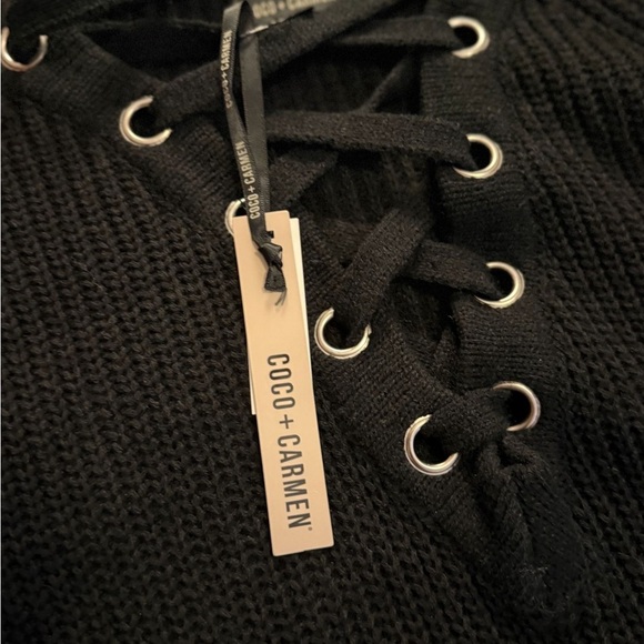 Coco + Carmen Black Knit Sweater - Picture 9 of 10
